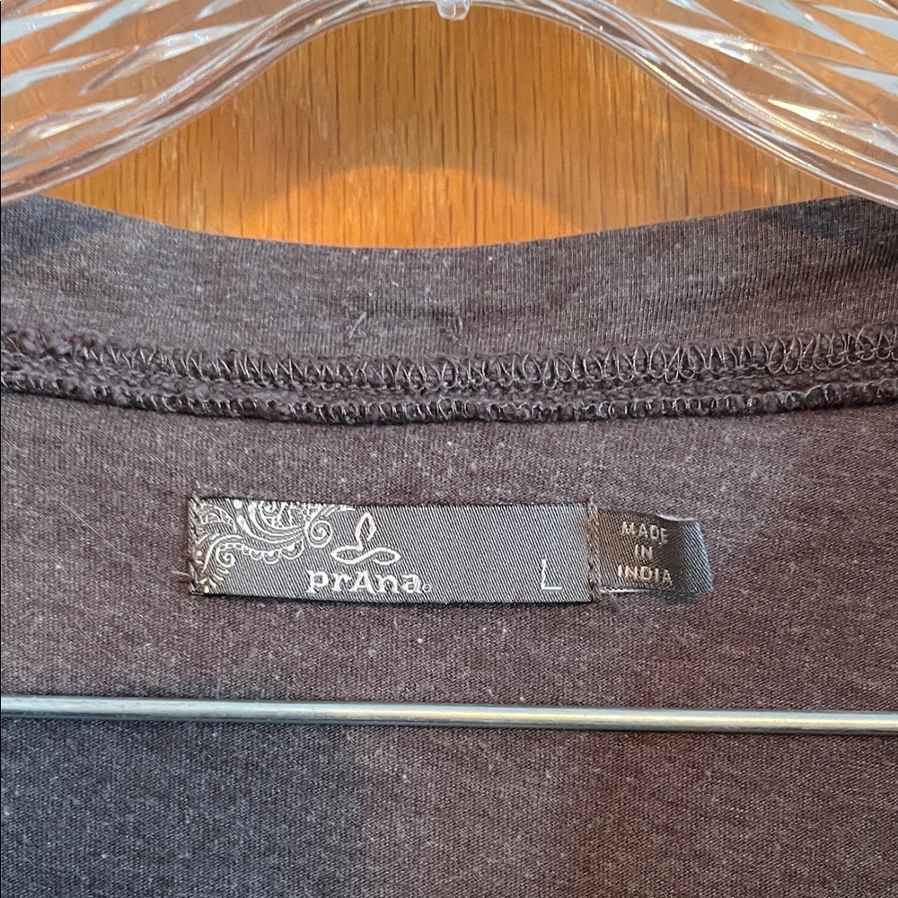 Prana Women's Gray V-Neck Top - size L - Picture 2 of 6